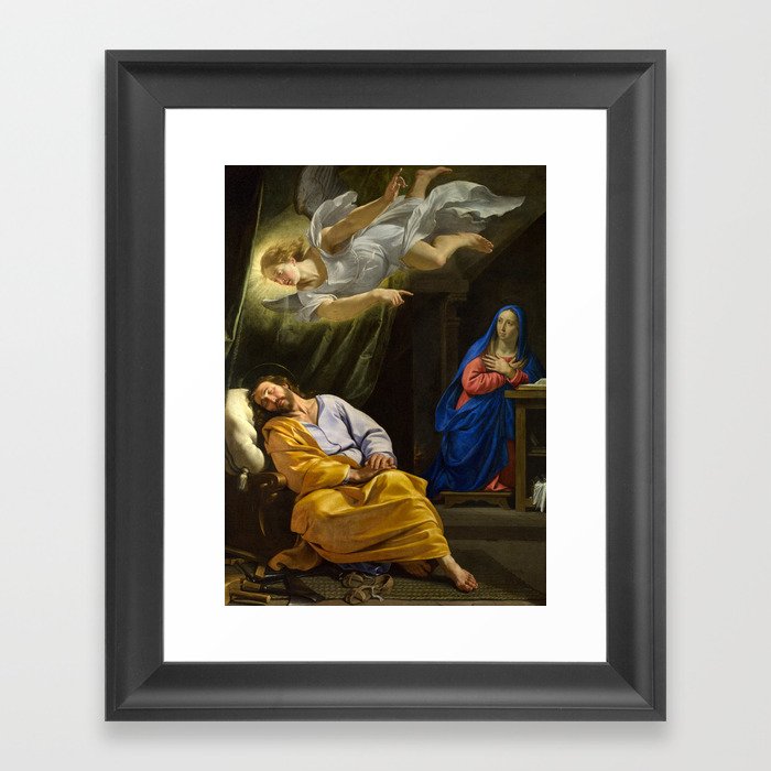 The Dream of Saint Joseph by Philippe de Champaigne Framed Art Print