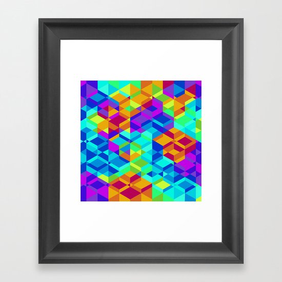 Geometric colour Framed Art Print