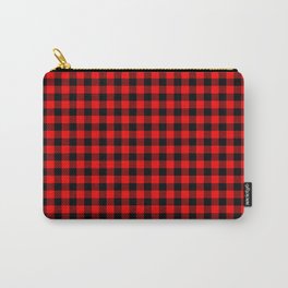 Classic Red Country Cottage Summer Buffalo Plaid Carry-All Pouch