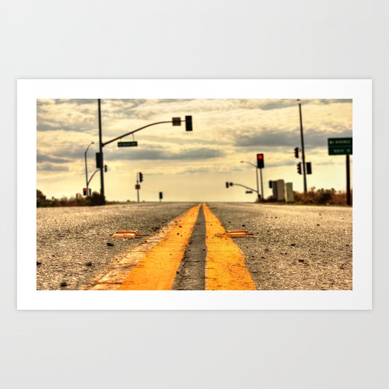 Yellow Lines Art Print