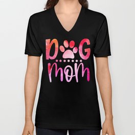 Dog Mom V Neck T Shirt
