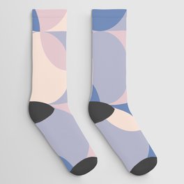 midcentury bold circles_dreamy pastels Socks