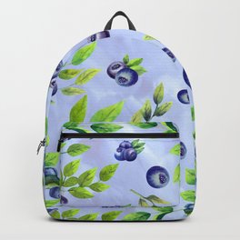 Wild Blueberries And Cream Backpack | Summer, Cute, Berries, Green, Vegetarian, Fruits, Blueberry, Vegan, Food, Digital 