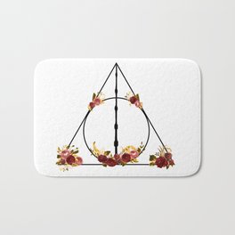 Deathly Hallows in Red and Gold Bath Mat