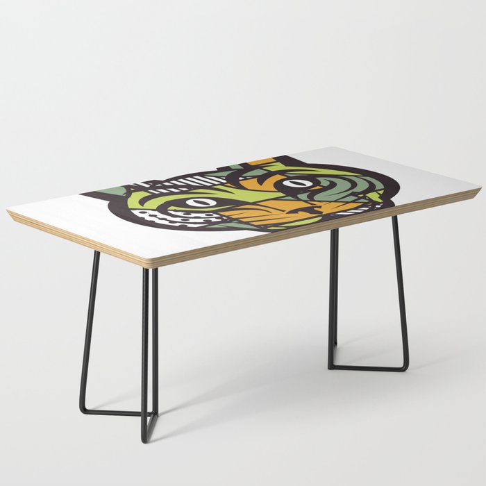Abstract Cat Geometric Shapes Coffee Table