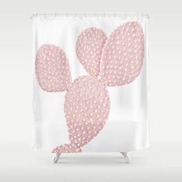 Blush Pink Cactus Shower Curtain