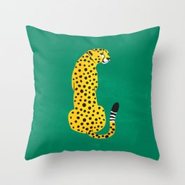 The Stare: Golden Cheetah Edition Throw Pillow