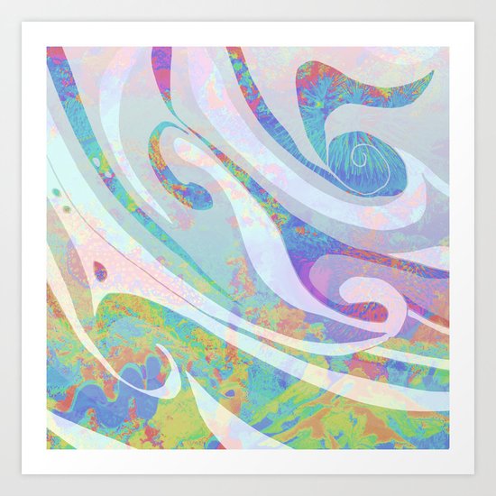 Abstract Colors Waves Design Art Print