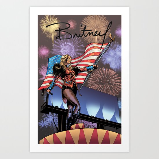 Britney Spears 1 - comic book image Art Print