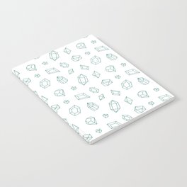 Green Blue Gems Pattern Notebook