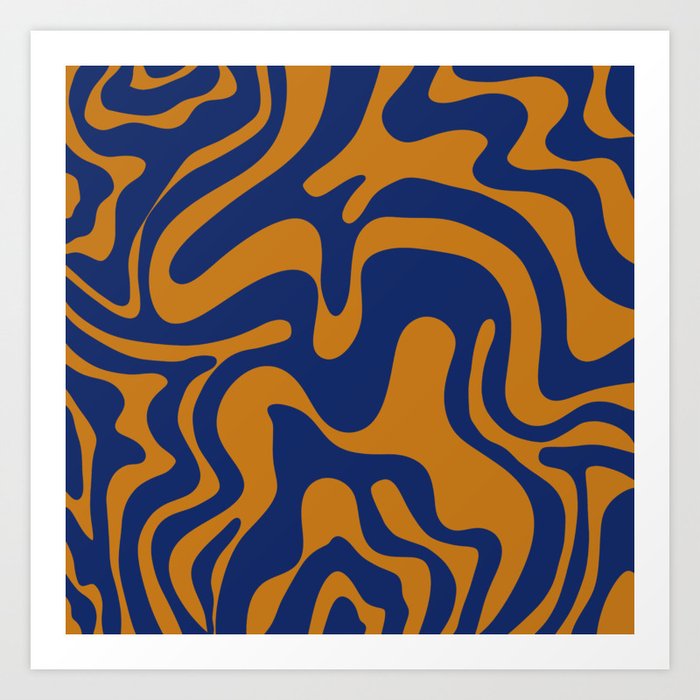 19 Abstract Swirl Shapes 220711 Valourine Digital Design Art Print