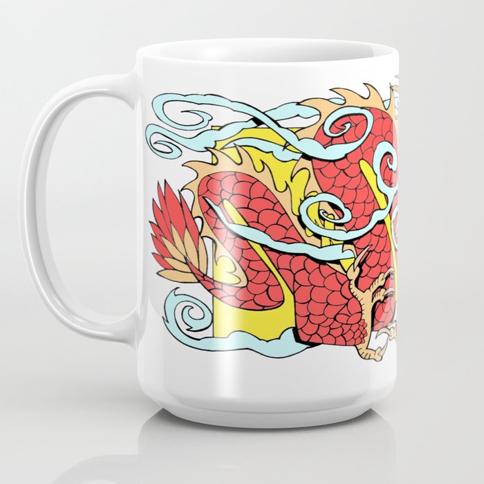 Red Eyed Green Dragon Extra Large Coffee Mug