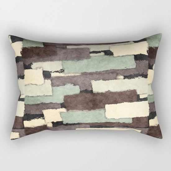 Textured Layers Abstract Rectangular Pillow