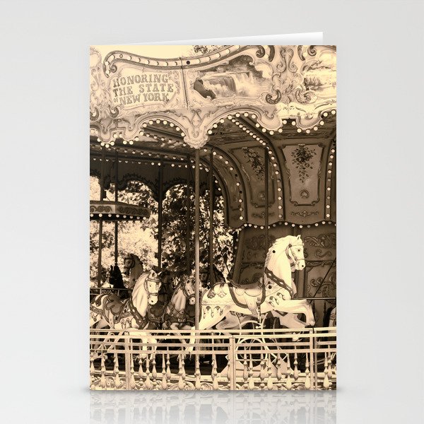 Carousel Horses - NY - Vintage Stationery Cards