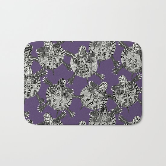 turtle party violet Bath Mat