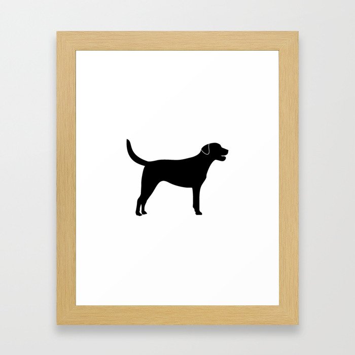 Black Labrador Retriever Silhouette #society6 #decor #buyart #artprint Framed Art Print