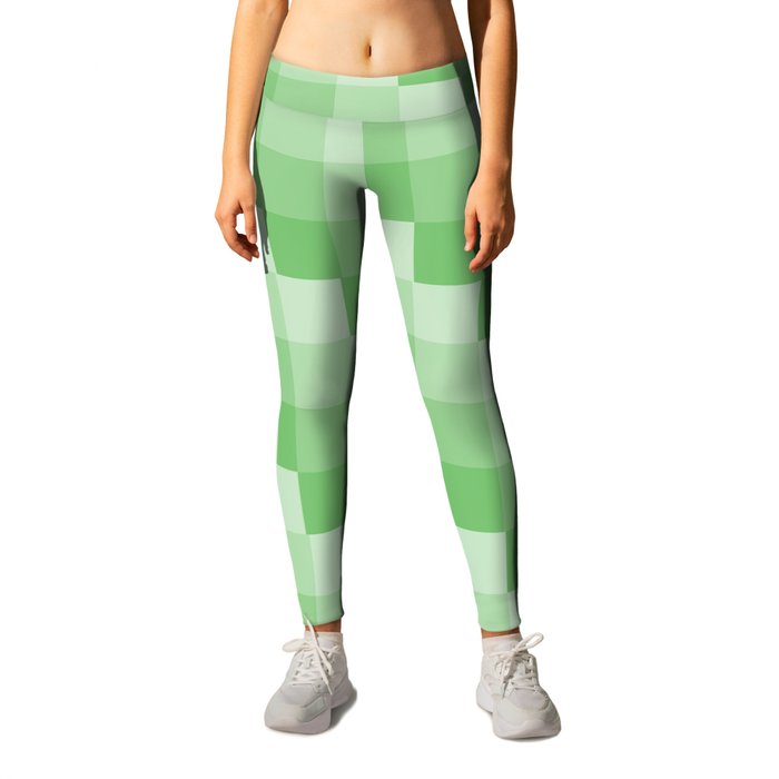 Four Shades of Green Square Leggings
