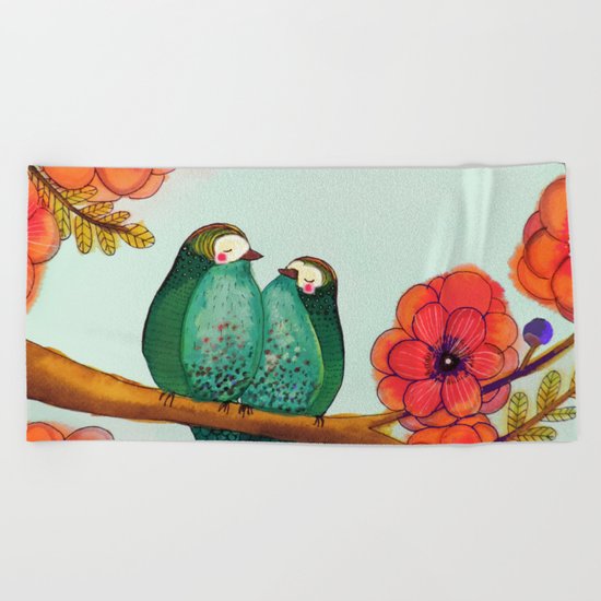 feather bellies Beach Towel