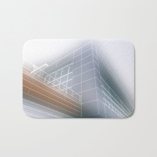 Minimalist architect drawing Bath Mat