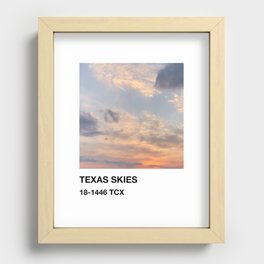 PANTONE Texas Skies Recessed Framed Print