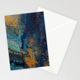 Blue Metallic Abstract Stationery Card