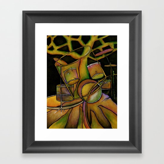 Drums- Rooted Beat Framed Art Print