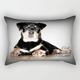 I Love Rottweiler Rectangular Pillow