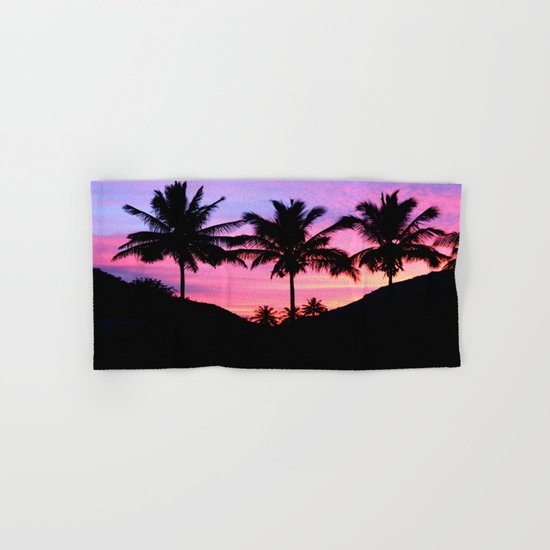 Sunset Palm Trees Hand & Bath Towel