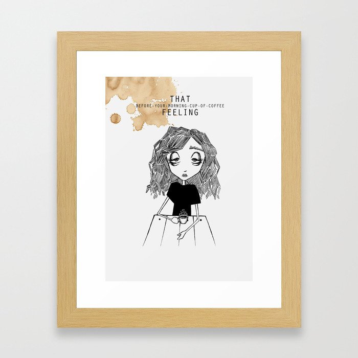 MORNING CUP OF COFFEE Framed Art Print