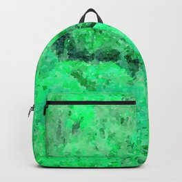 Abstract texture watercolor painting #6 - #Green Backpack