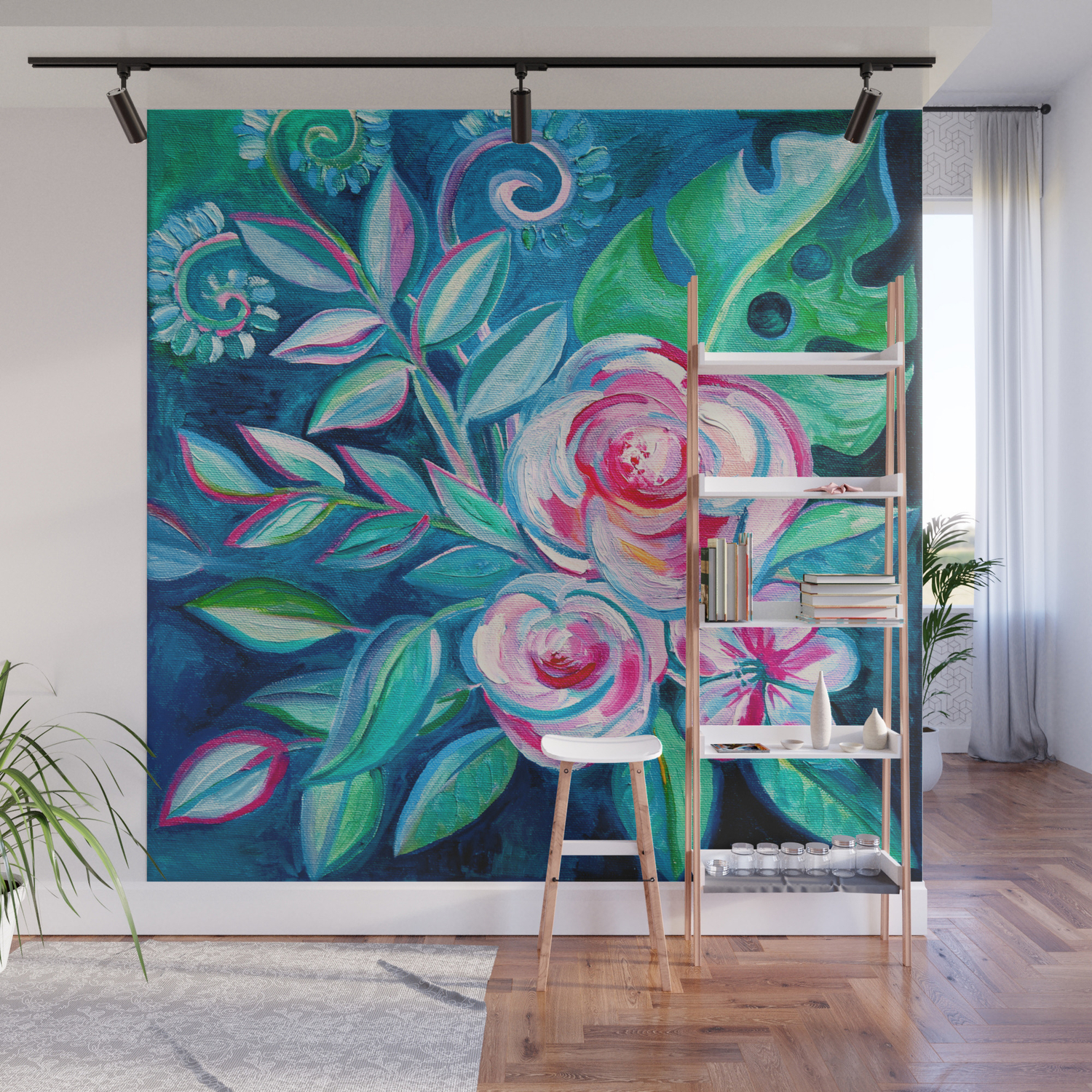 Wallpaper Tropical Camellia Extravaganza Oil On Canvas Wall Mural By For iPhone
