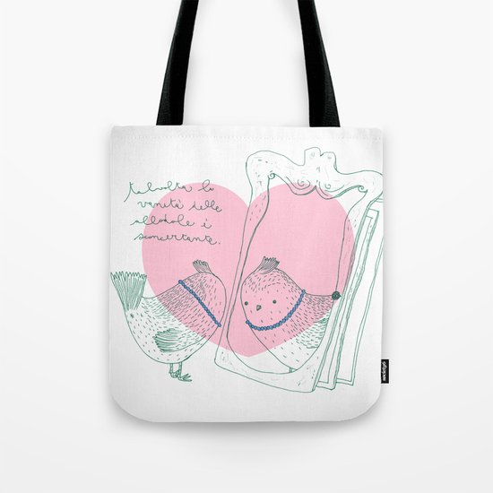Lark mirror. Tote Bag