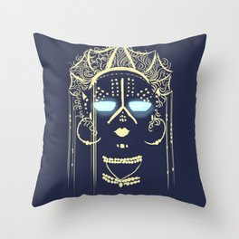 Afrofuturism: The Queen in Person Throw Pillow