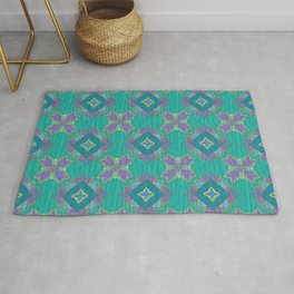 Stained glass repeat pattern Rug