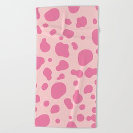 Pink Abstract Dot Beach Towel