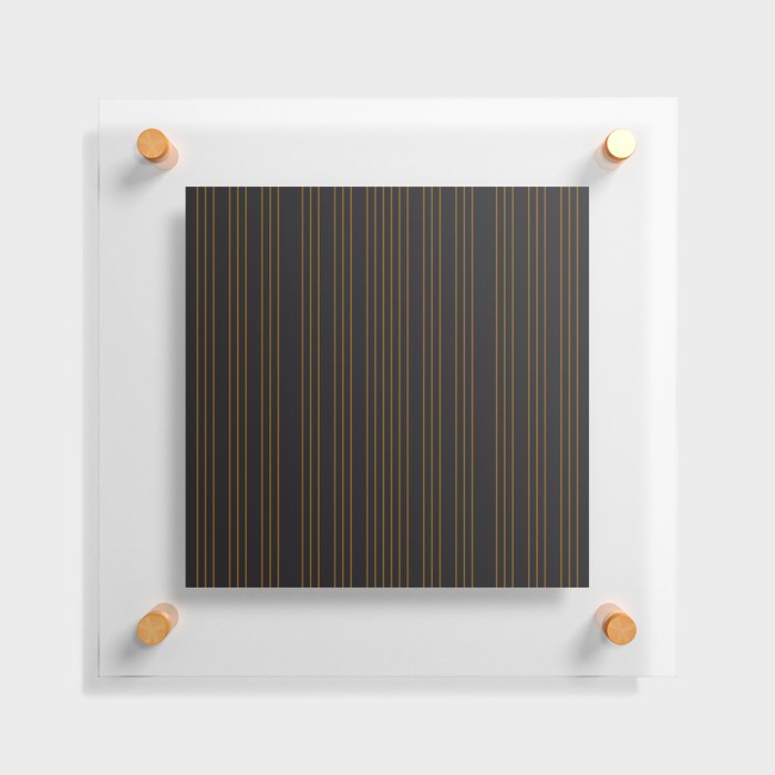 Striped geometric seamless pattern in black gold palette Floating Acrylic Print