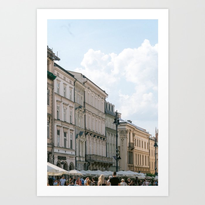 Pastel Houses Krakow Poland | Travel Photography Art Print Art Print