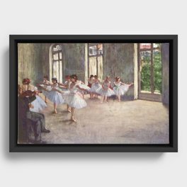 Ballet Rehearsal 1873 By Edgar Degas Reproduction by the Famous French Painter Dance Class Scene Framed Canvas
