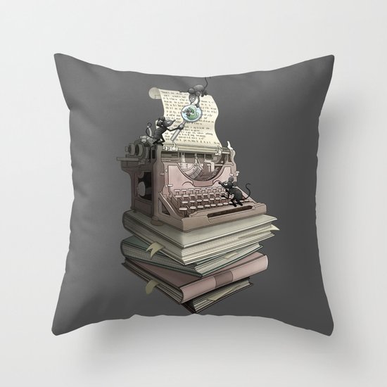 Bookworm Throw Pillow