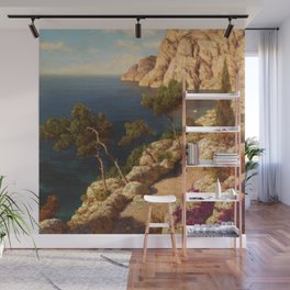 Capri, Bay of Naples, Italy coastal maritime landscape painting by Ivan Fedorovich  Wall Mural