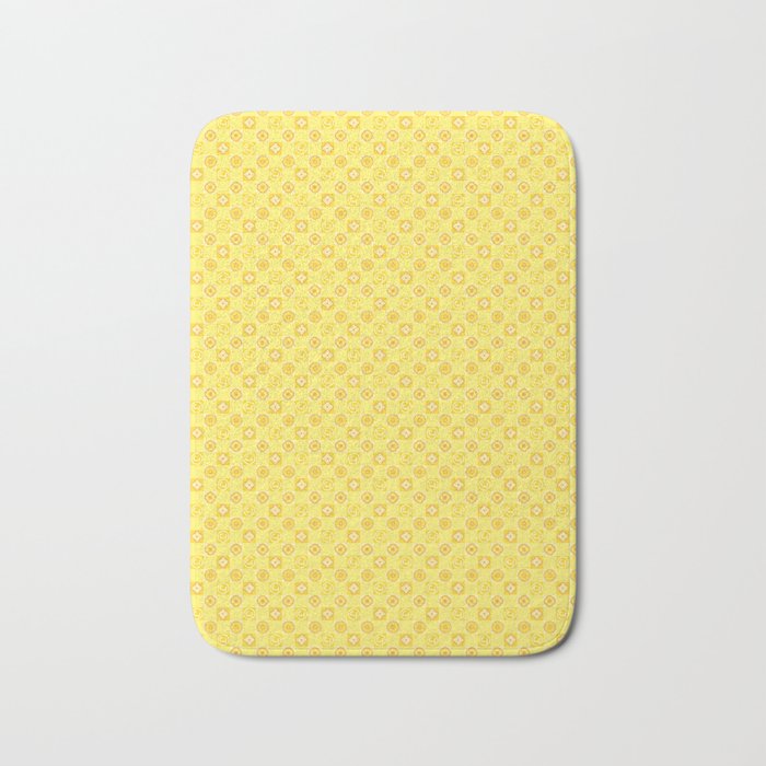 children's pattern-pantone color-solid color-yellow Bath Mat