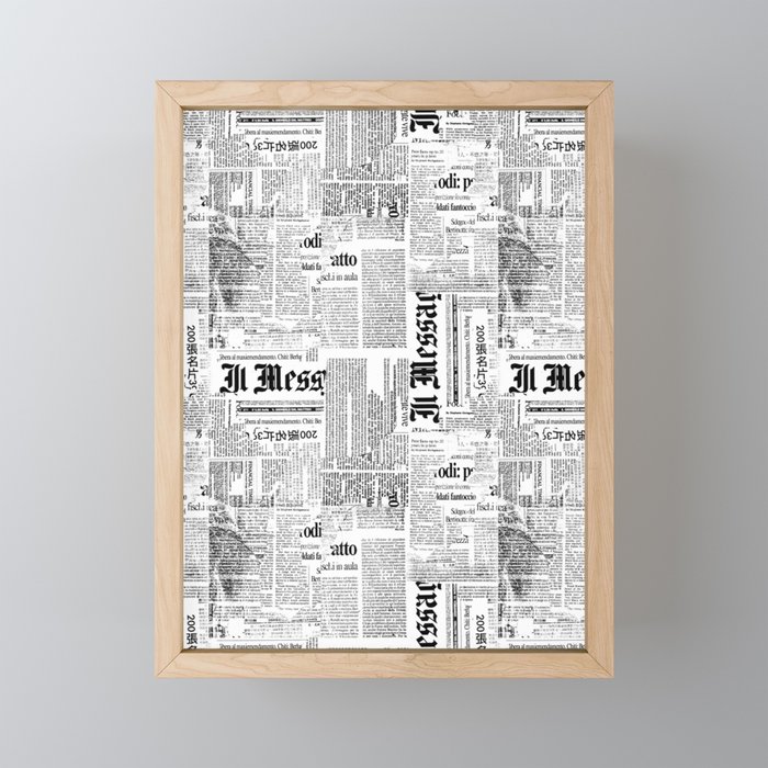 Black And White Collage Of Grunge Newspaper Fragments