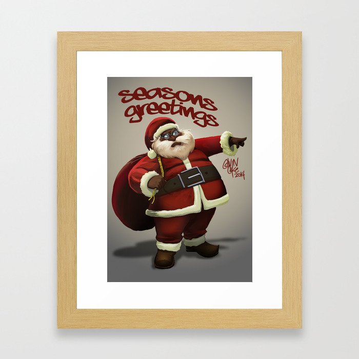 Chocolate Santa Framed Art Print