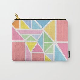 Spring Pastel Geometric Pattern Carry-All Pouch