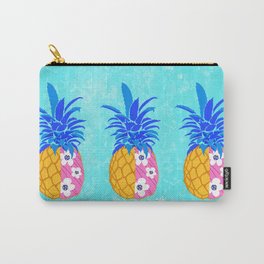 Fruity Floral Pineapple Carry-All Pouch