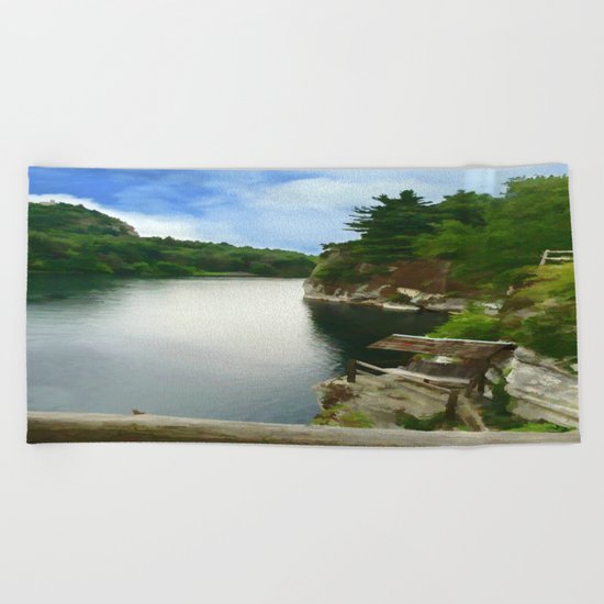 Majestic Mohonk Lake Beach Towel