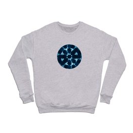 Blue shibori kaleidoscope Crewneck Sweatshirt