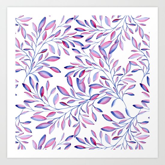 Frozen branches Art Print