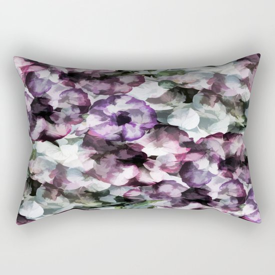 Vintage Floral Abstract Rectangular Pillow