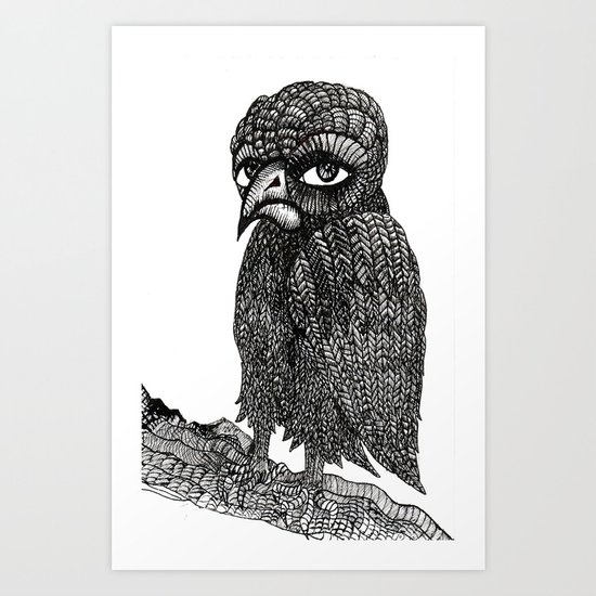 Morbid bird Art Print